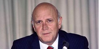 Former South African President Frederik Willem de Klerk