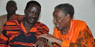 Raila Odinga and William Ole Ntimama 