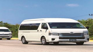 Toyota Hiace vans.