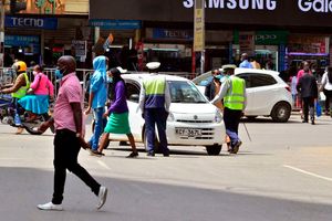 Nairobi traffic marshalls