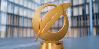 Golden Pen of Freedom trophy.