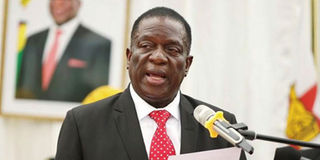 Zimbabwean President Emmerson Mnangagwa