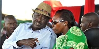 Raila Odinga and Martha Karua 