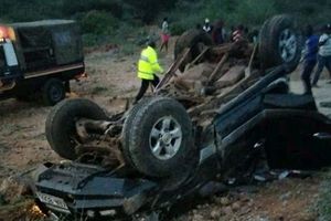 The scene of the road crash in Sapache