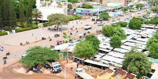 An aerial view of Isiolo town