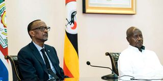 Presidents Kagame and Museveni
