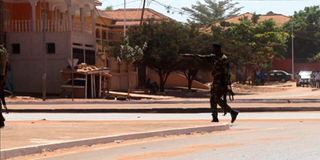 A soldier on patrol Guinea Bissau