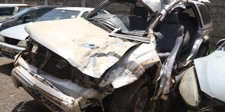 car crash along Ngong Road, near Dagoretti