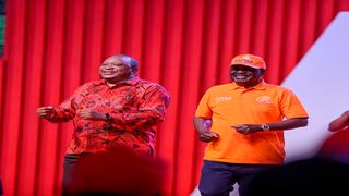 Uhuru Kenyatta and Raila Odinga KICC