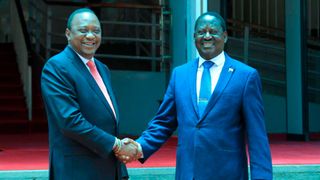 Uhuru kenyatta raila odinga handshake 2018
