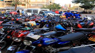 Impounded motorbikes