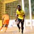 Tusker forward Ibrahim Joshua celebrates