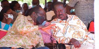 Raila Odinga and Ochillo Ayacko