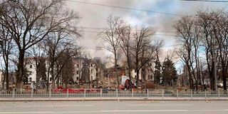 Drama Theatre destroyed by shelling in Mariupol