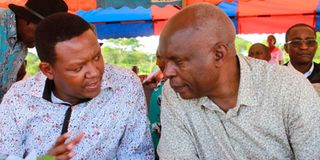 Governors Alfred Mutua (Machakos) and Prof Kivutha Kibwana (Makueni)