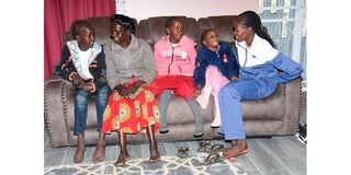 Brigid Kosgei and family