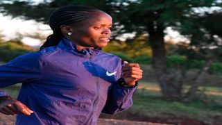 Brigid Kosgei trains