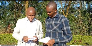 Faith Mueni's brother Moses Musyoka and cousin Newton Muinde