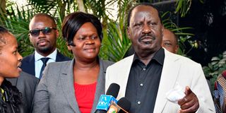 Raila Odinga and Gladys Wanga