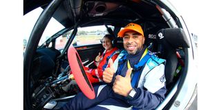 Leroy Gomes navigated by Urshlla Gomes after racing on a Ford Fiesta during ARC Equator Rally Shakedown