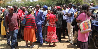 Lolldaiga community outside Nanyuki Police Station