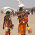 Turkana women with relief food