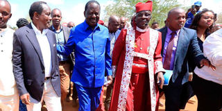 Kalonzo Musyoka (left) and Raila Odinga