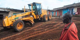road construction in Elburgon, Nakuru County.