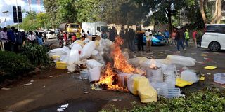 UDA ballot papers and ballot boxes 