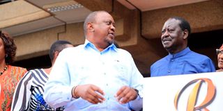 President Uhuru Kenyatta and ODM leader Raila Odinga