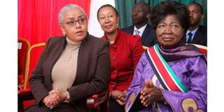 Margaret Kenyatta and Phoebe Asiyo