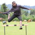 Valentine Mokaya from Kiberesi training camp clears a hurdle