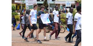 Damaris Muthee protests