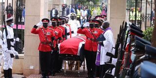 Kibaki's solemn procession