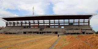 The main pavilion of Homa Bay County stadium