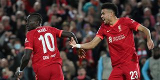 Liverpool's Sadio Mane celebrates