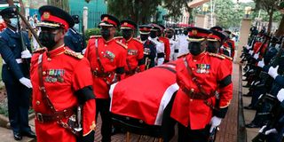 Kibaki casket 