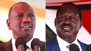 William Ruto and Raila Odinga 
