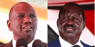 William Ruto and Raila Odinga 