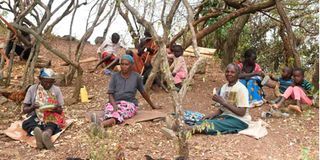 Internally displaced locals who fled Kapturo village in Baringo