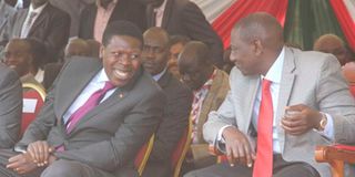 Deputy President William Ruto (right) and Cabinet Secretary Eugene Wamalwa 