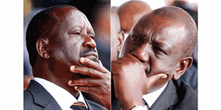 Raila Odinga and William Ruto