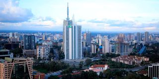 An aerial view of Nairobi