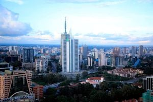 An aerial view of Nairobi