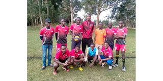 JKUAT volleyball team Edward Gitau and Peter Kamara