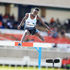 Abraham Kibiwott clears a hurdle in the men's 3,000m steeplechase race 