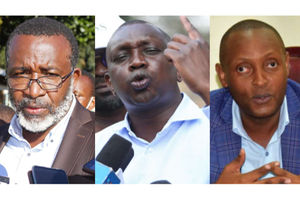 Meru Senator Mithika Linturi, MP Oscar Sudi and Taita Taveta Governor Granton Samboja