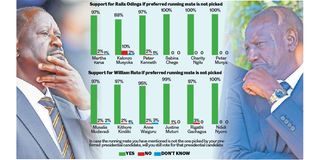 Raila Ruto running mate choices