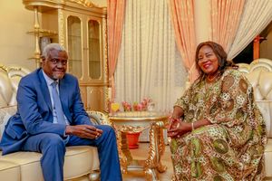 Ida Odinga and Moussa Faki Mahamat