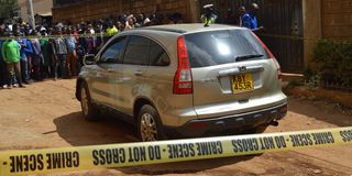 Honda CRV that Samuel Mugo Mugota was driving